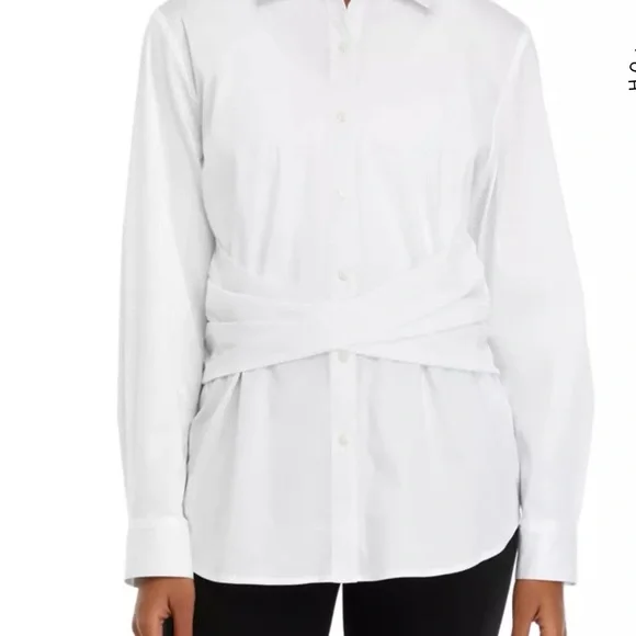 Women's Twist Wrap Popover Long Sleeve Blouse - Picture 2 of 5